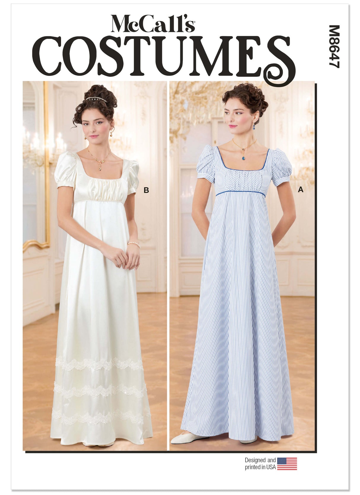 Patron McCall's n°8647 – Robes Régence à taille empire