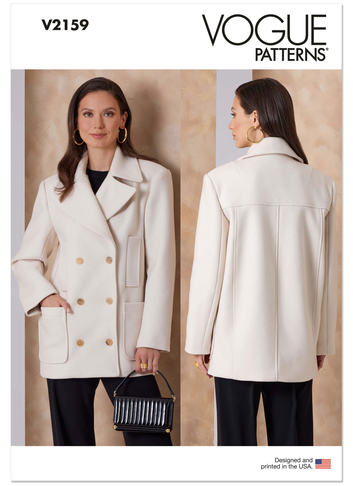 Patron Vogue n°2159 – Veste croisée oversize à volume cocon