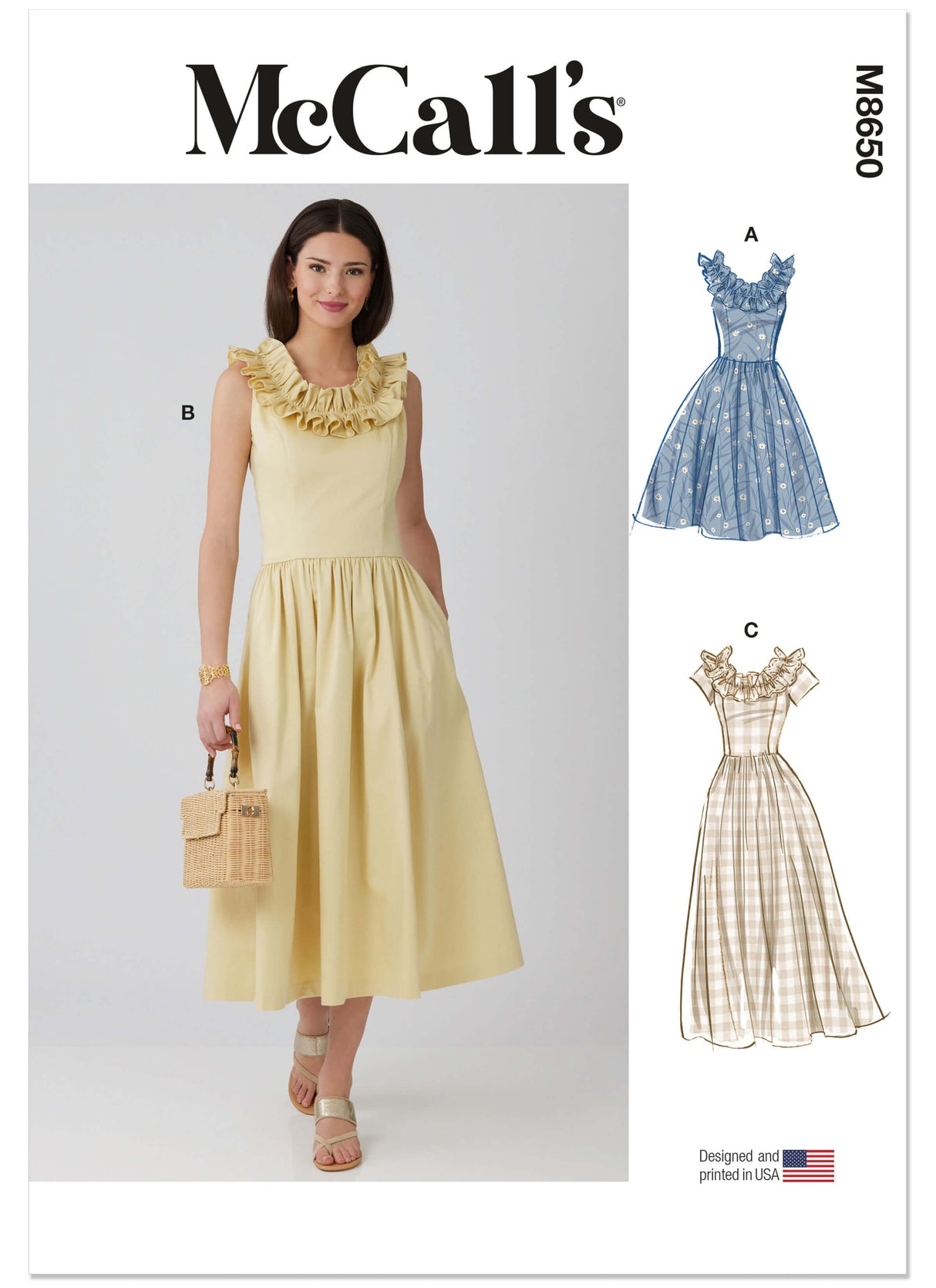 Patron McCall's n°8650 – Robes cintrées à coutures princesse