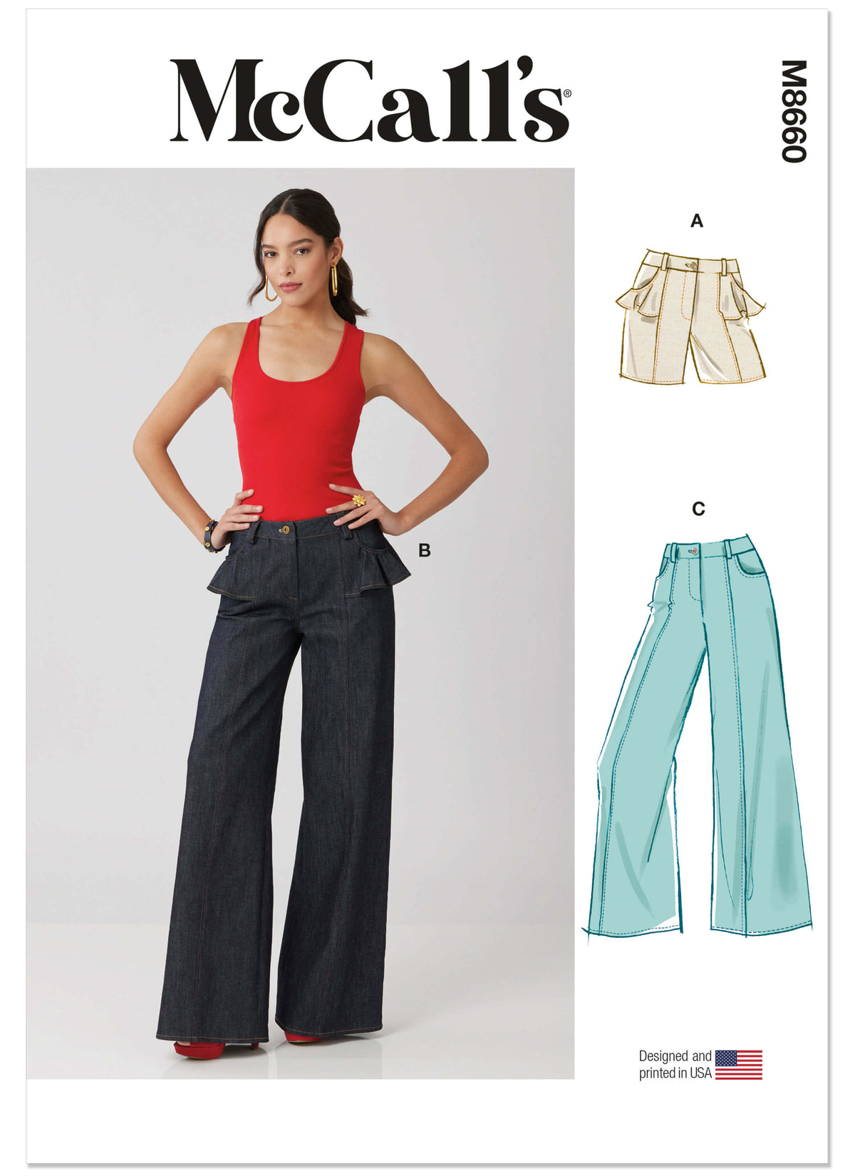 Patron McCall's n°8660 – Short et jean taille mi-haute
