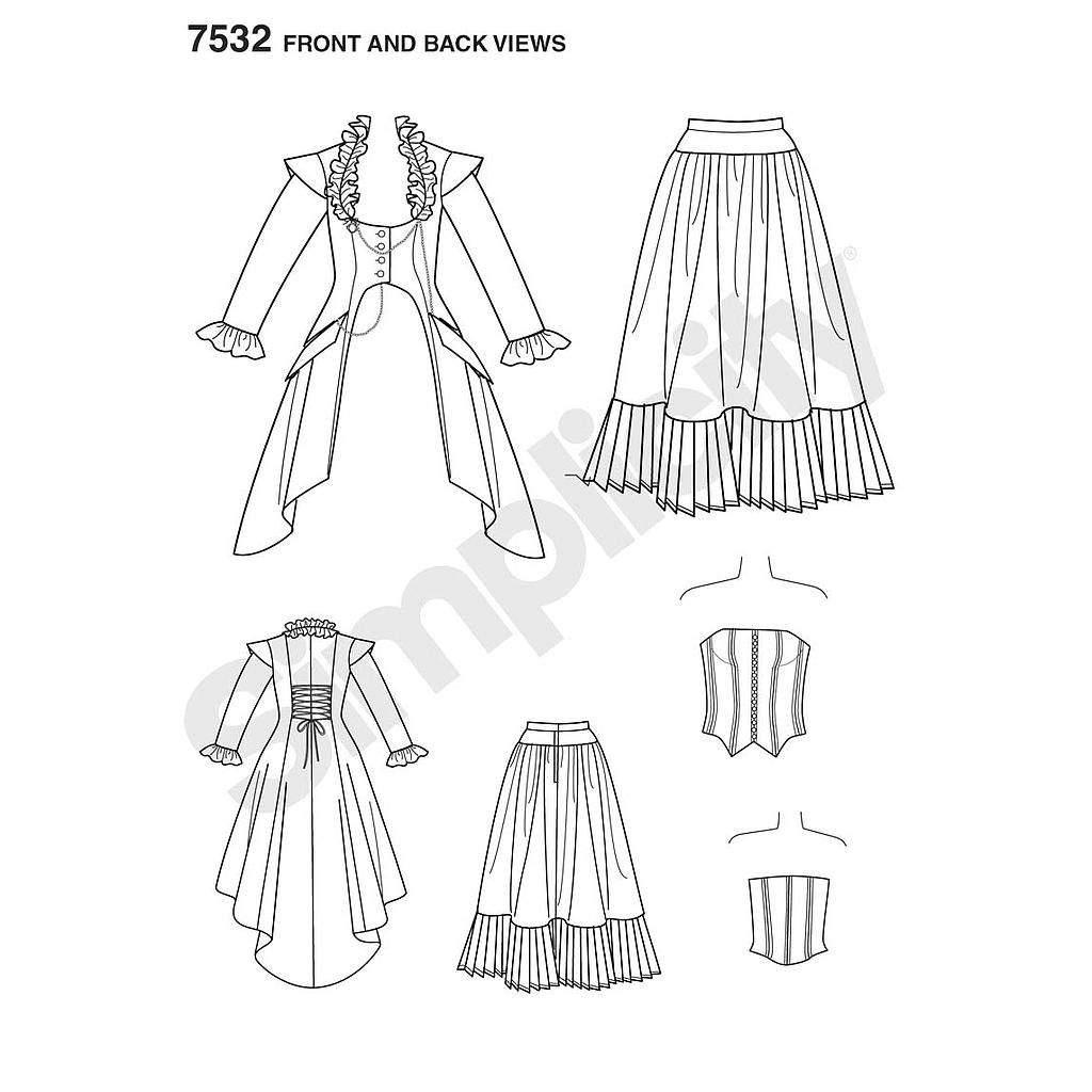 Patron Simplicity n°2172 – Costume steampunk femme