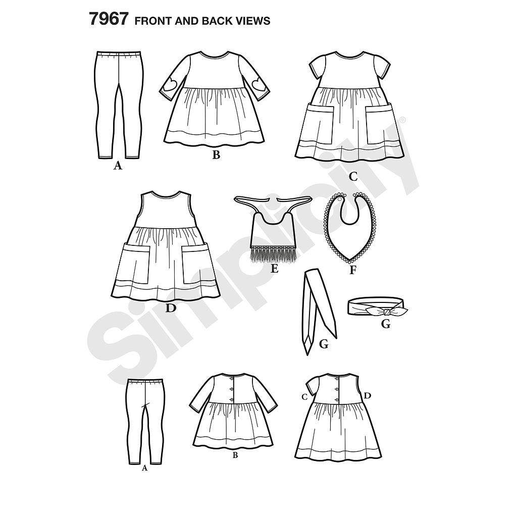 Patron Simplicity n°8304 - Ensemble pour fillette