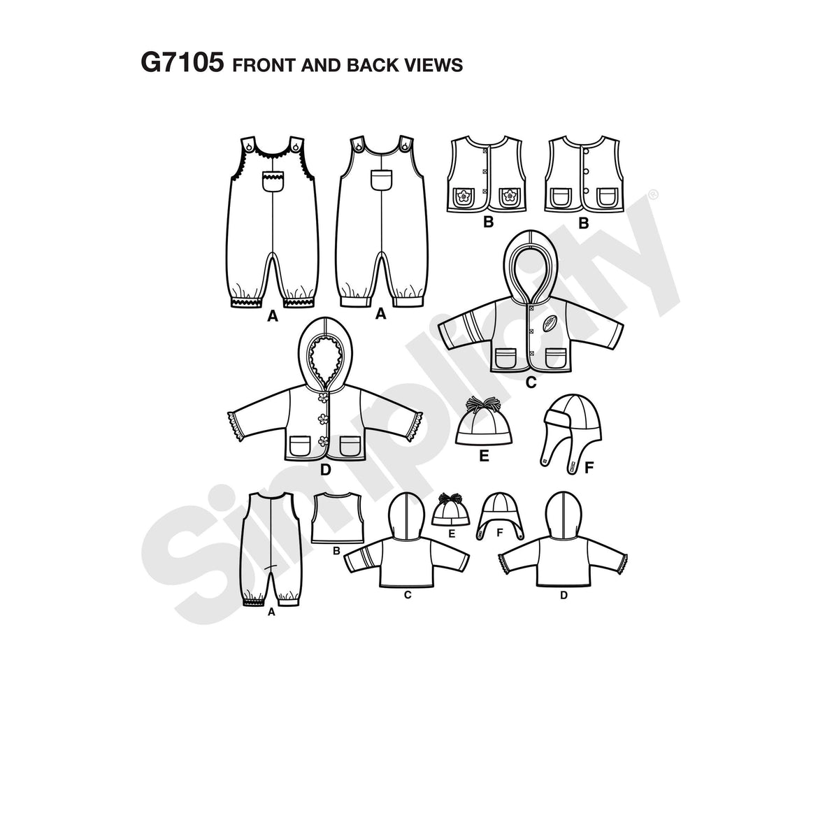 Patron Simplicity n°8759 - Ensemble pour bébé