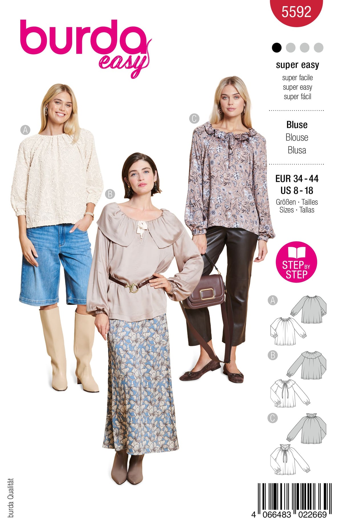 Patron Burda n°5592 - Chemisiers