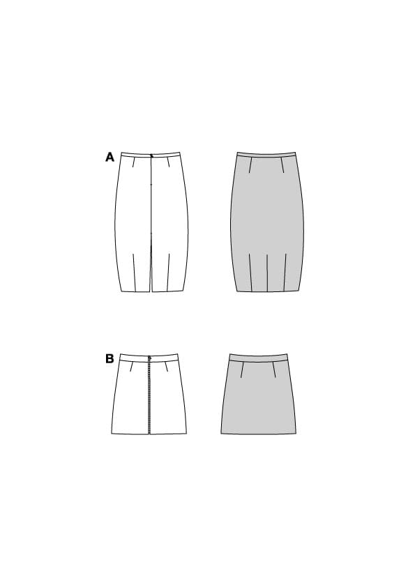 Patron Burda n°5598 - Jupes longue et courte