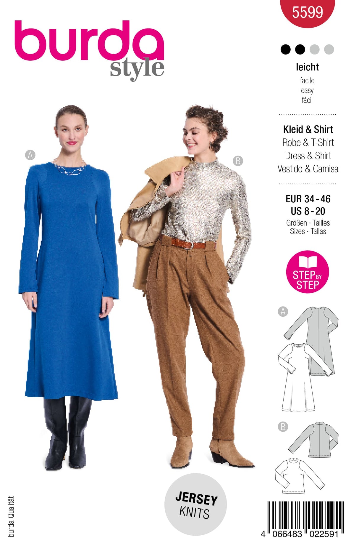 Patron Burda n°5599 - Robe midi et haut