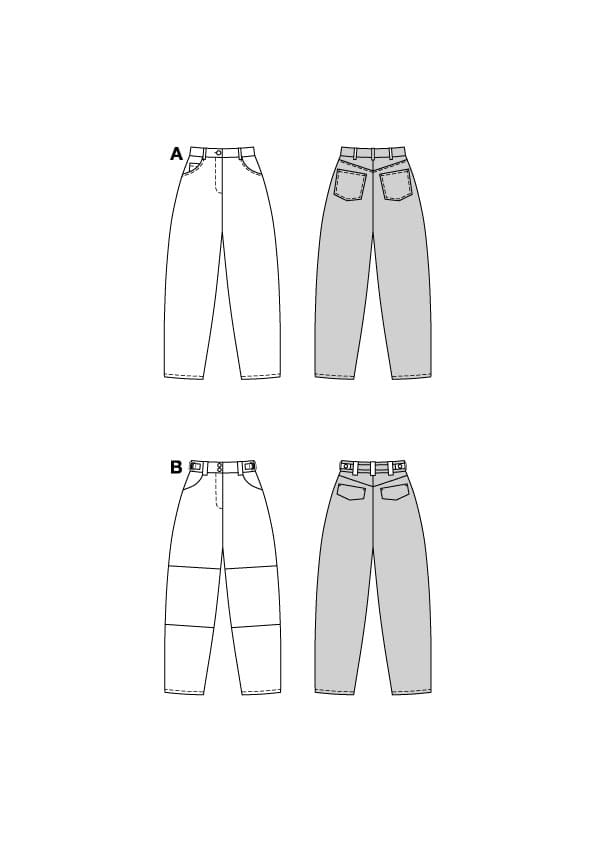 Patron Burda n°5603 - Pantalons Barrel