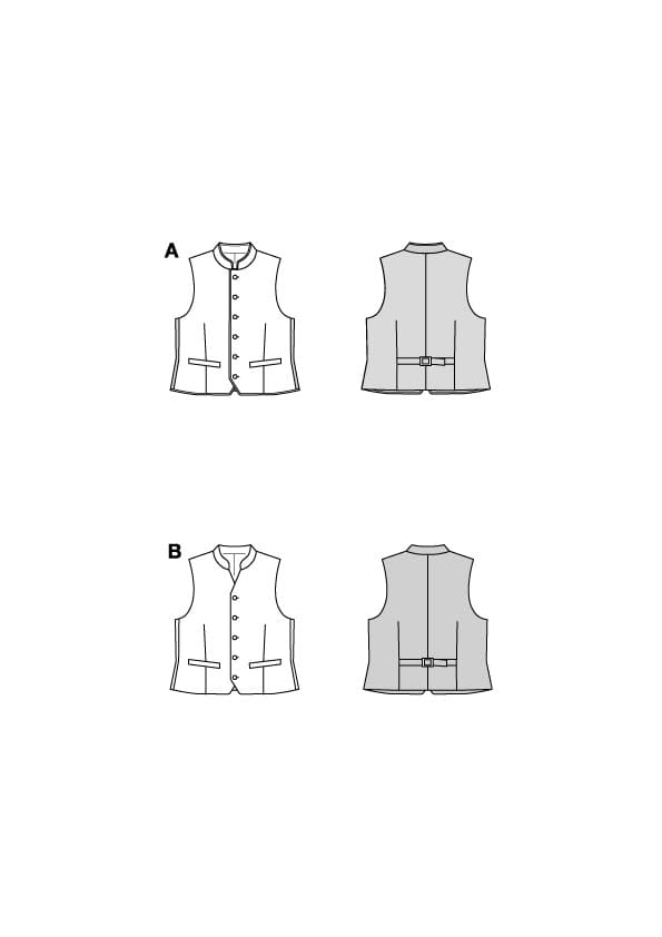Patron Burda n°5624 - Gilets homme