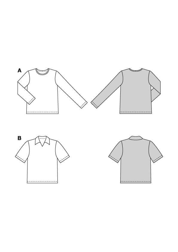 Patron Burda 5641 – T-shirts homme faciles à coudre