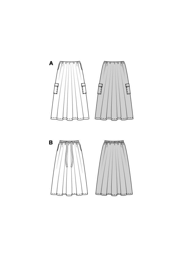 Patron Burda 5643 – Jupe estivale élégante à coudre