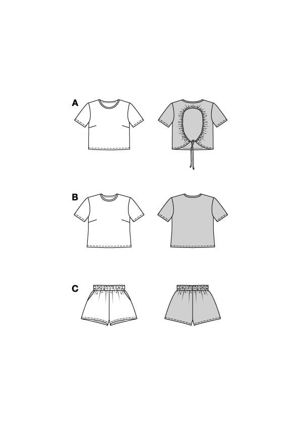 Patron Burda 5645 – T-shirt et short d’été faciles à coudre