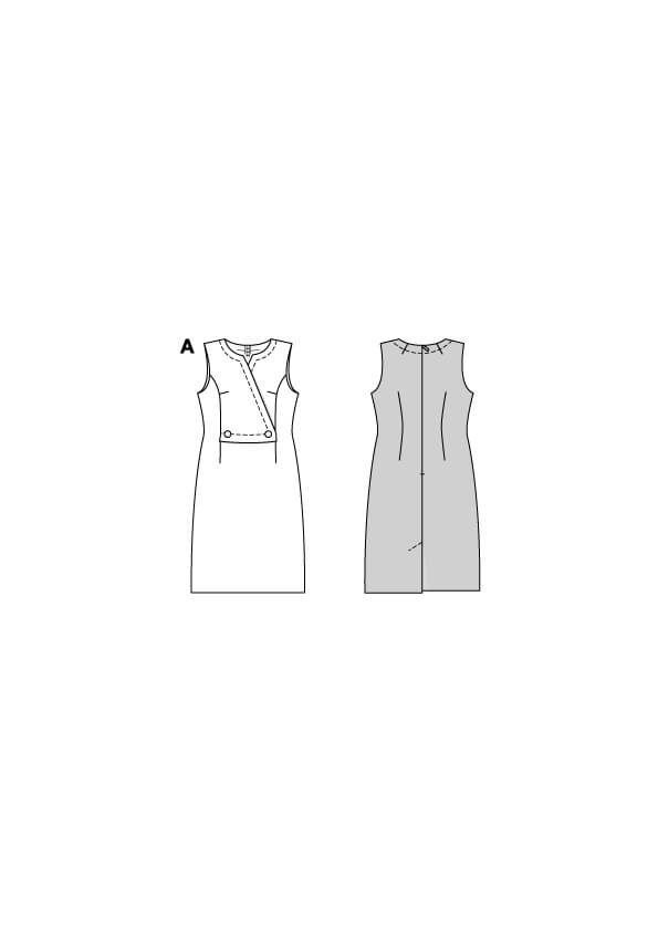 Patron Burda 5659 – Robe cache-cœur femme élégante