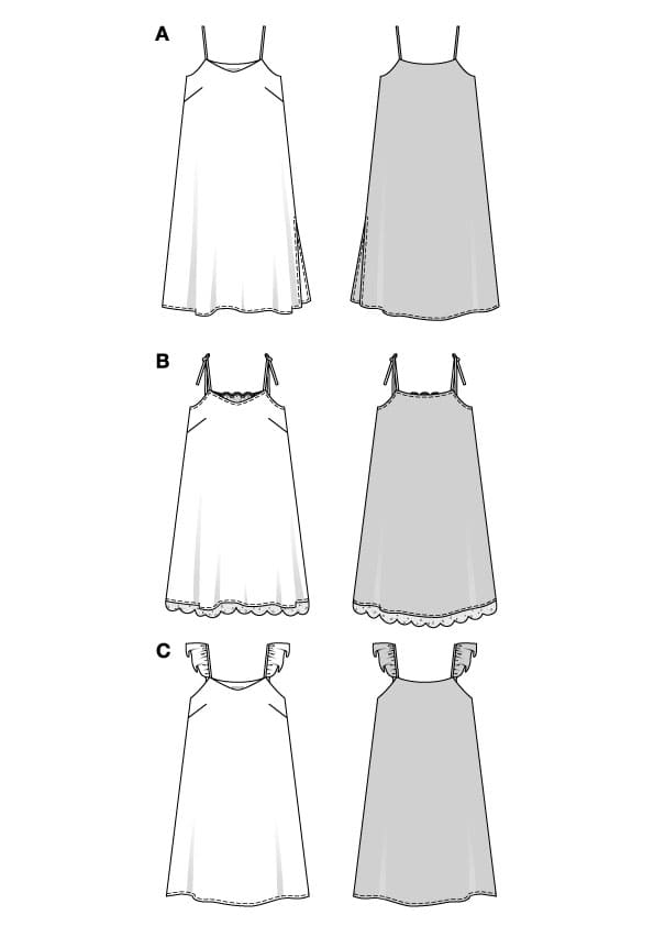 Patron Burda n°5662 - Robes à bretelles