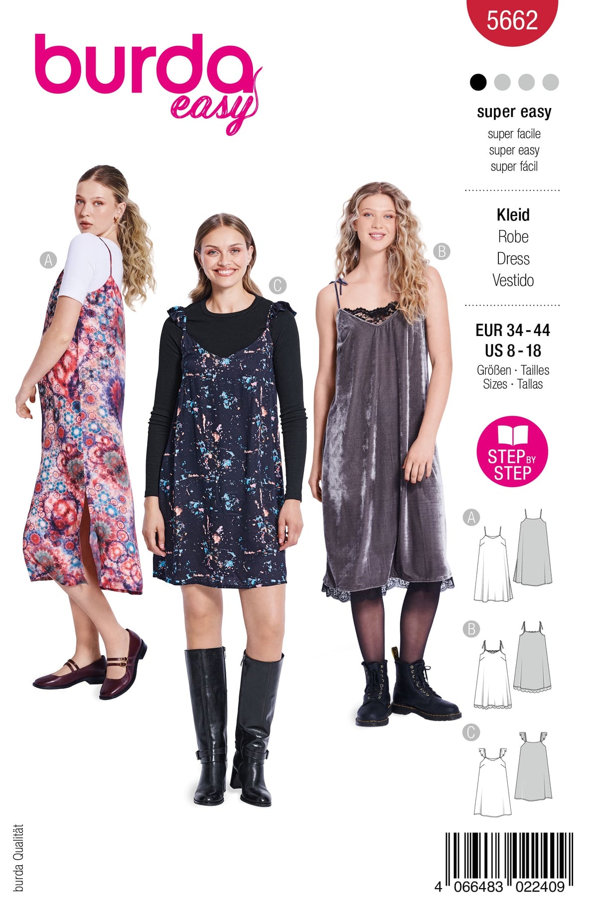 Patron Burda n°5662 - Robes à bretelles