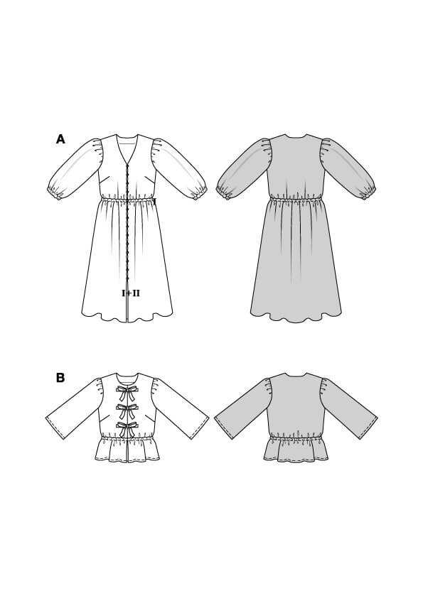 Patron Burda 5669 – Robe et blouse femme élégantes