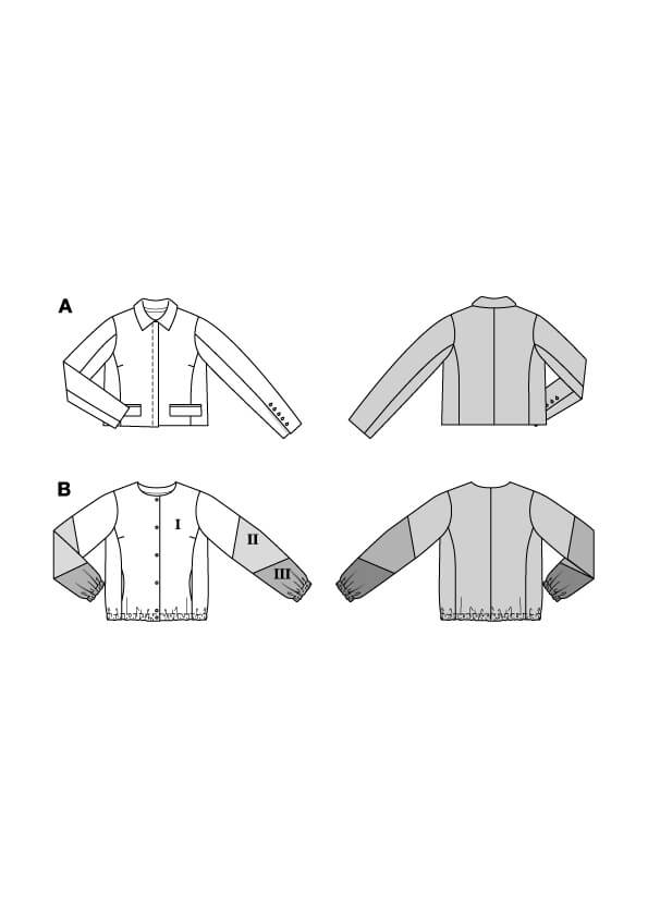 Patron Burda 5671 – Veste structurée et blouson sportif femme