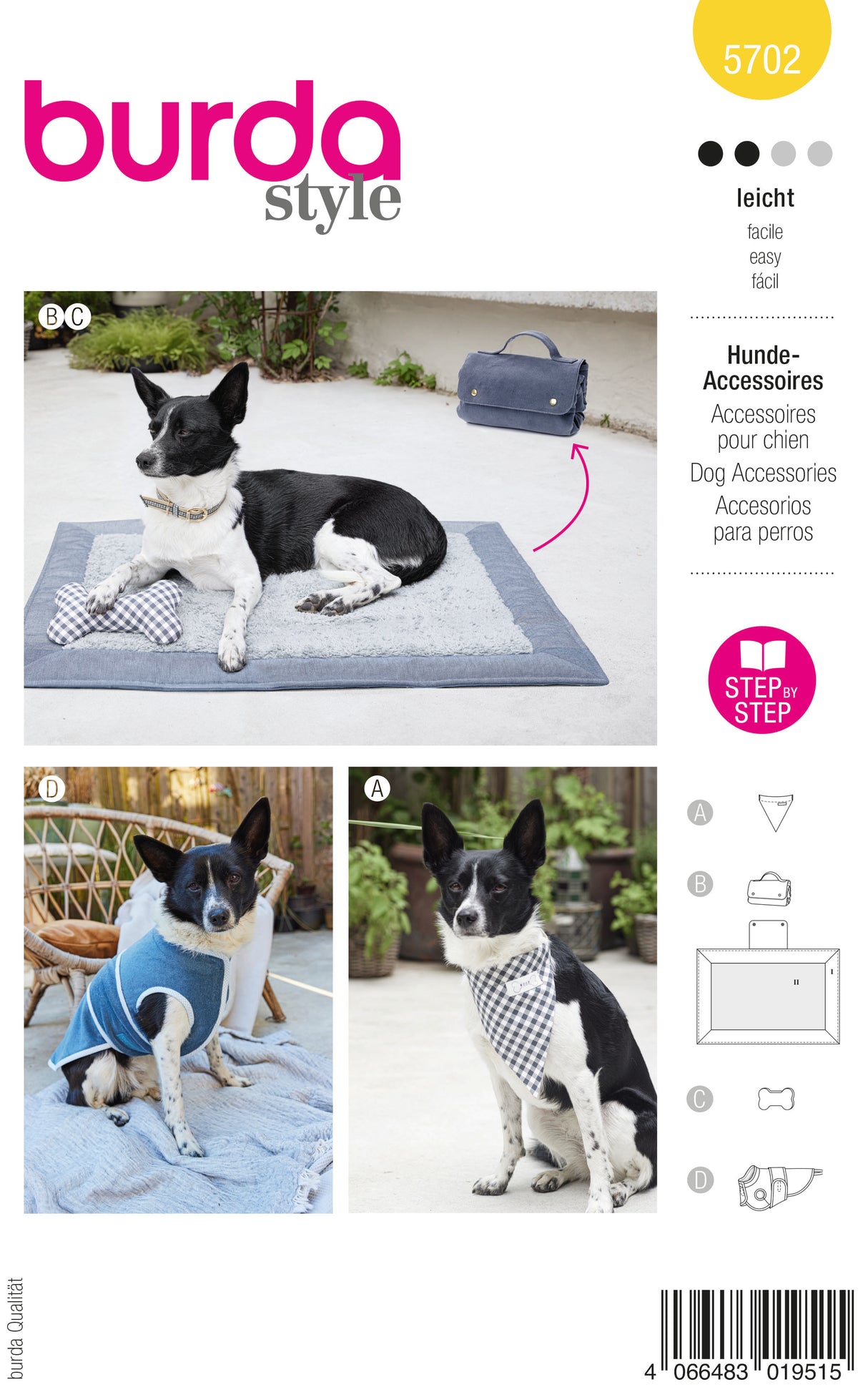 Patron Burda n°5702 - Accessoires pour chiens