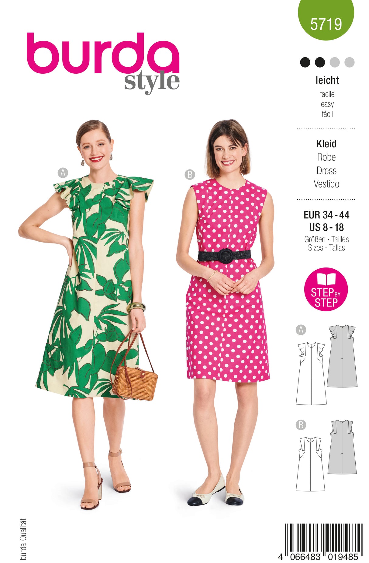 Patron Burda n°5719 - Robe