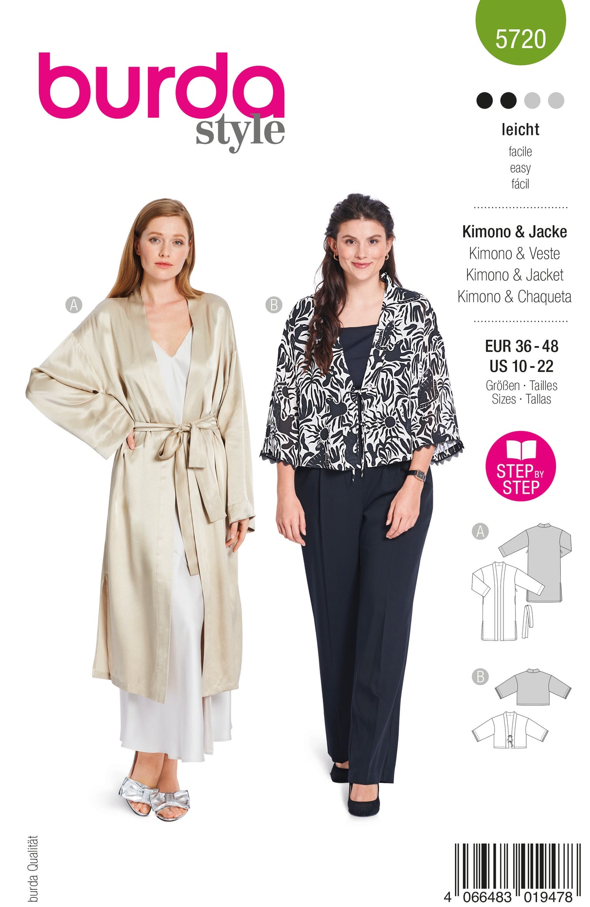 Patron Burda n°5720 - Kimono et veste