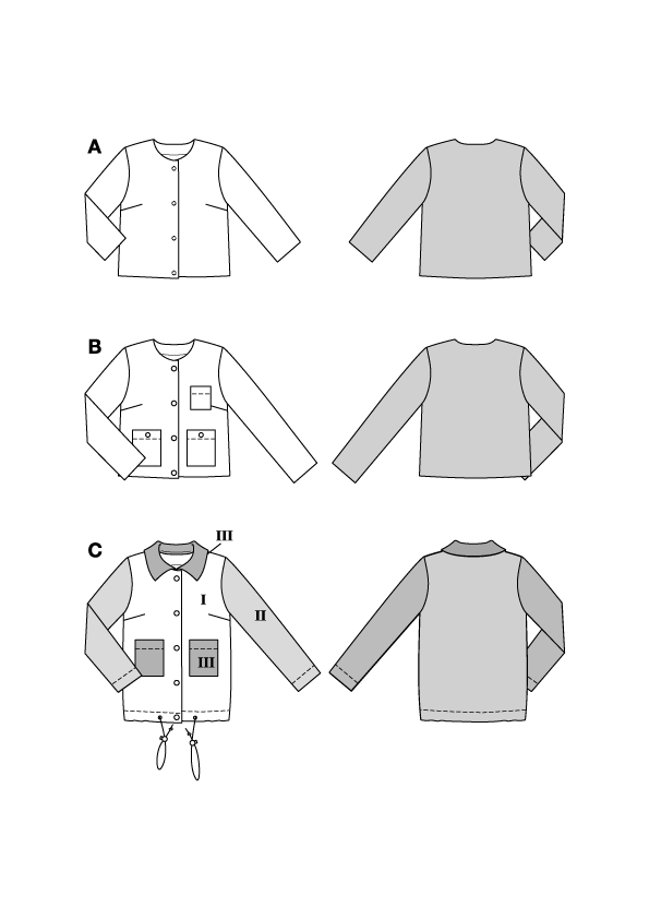 Patron Burda n°5729 - Veste courte et blazer