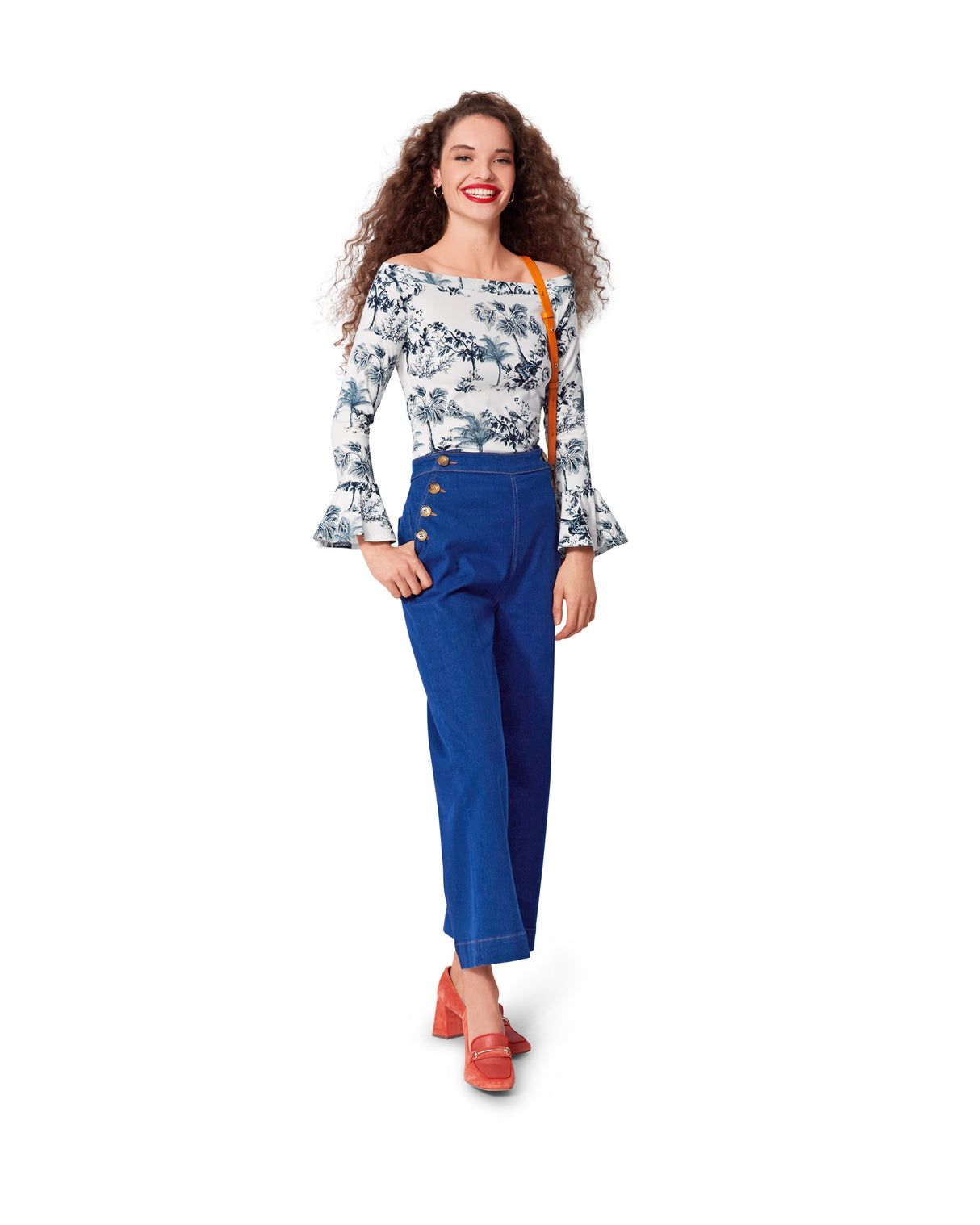 Patron Burda n°5730 – Tops à encolure bateau