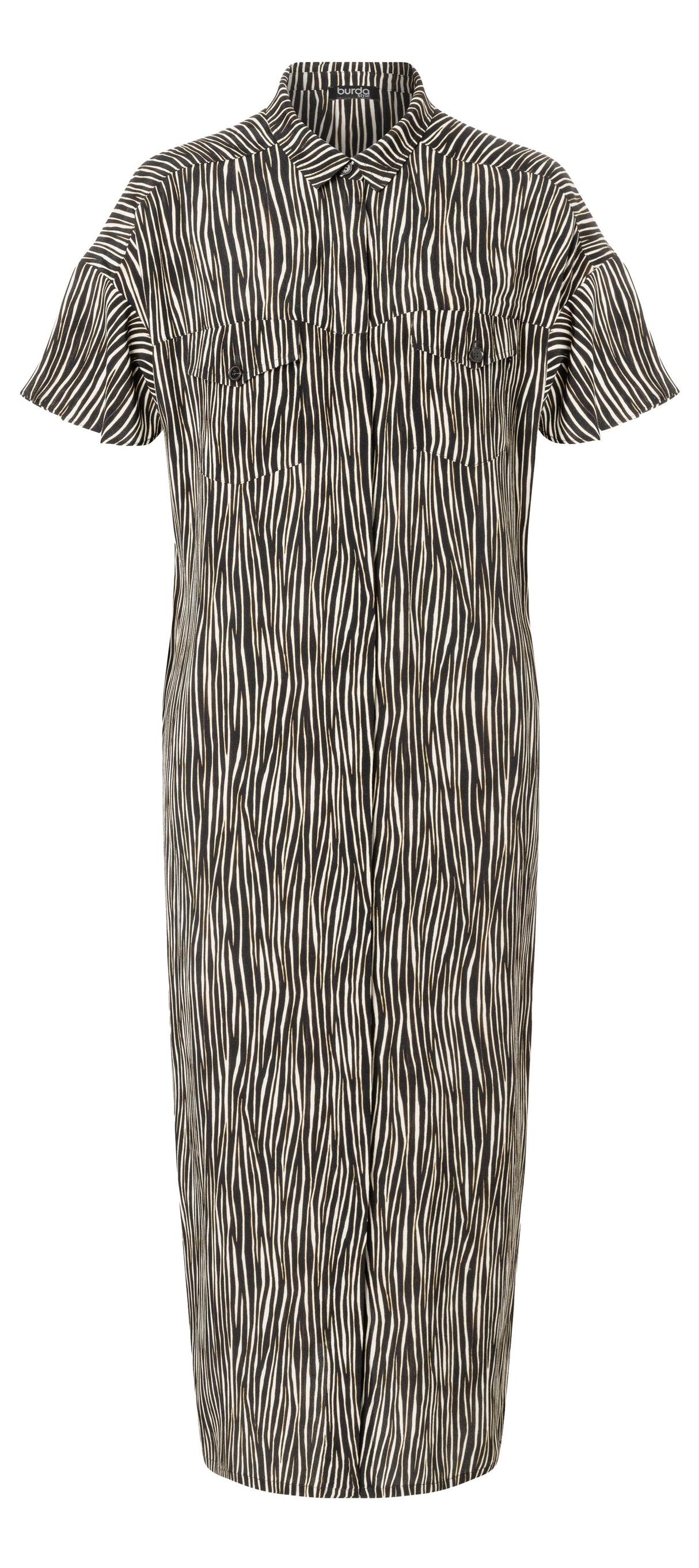 Patron Burda n°5742 – Robe chemise structurée