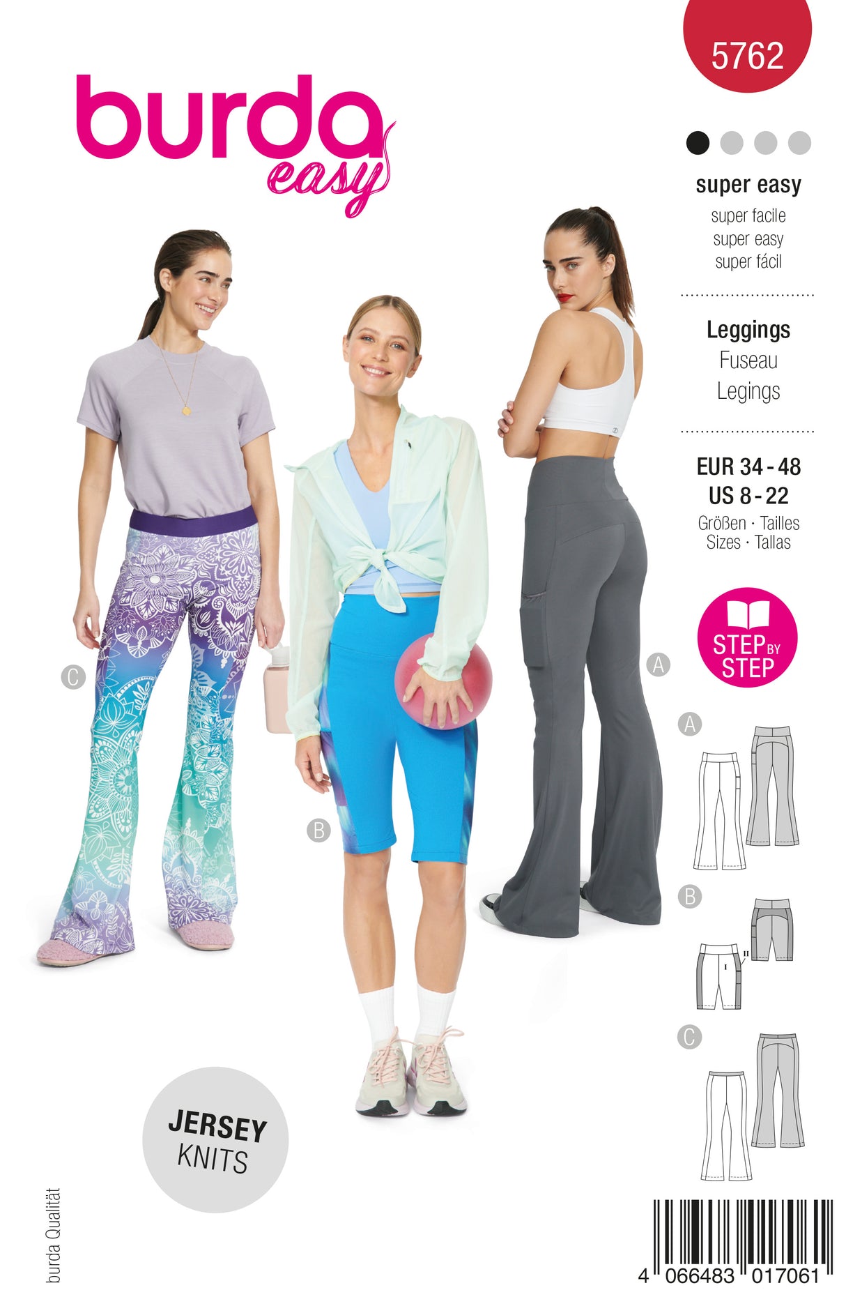 Patron Burda n°5762 – Leggings et Shorts Tendance