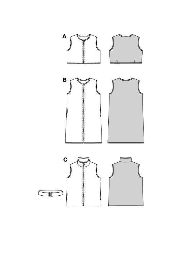 Patron Burda n°5764 – Gilets Matelassés pour Femme