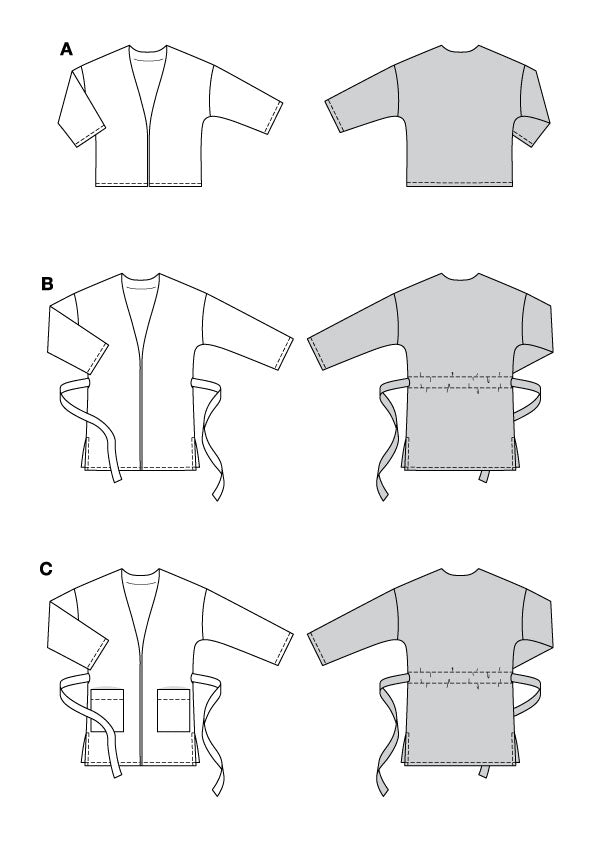 Patron Burda n°5787 - Veste et Manteau Élégants