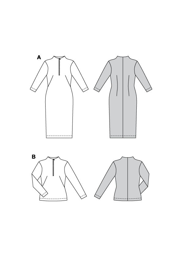 Patron Burda n°5792 - Robe et T-shirt Féminins