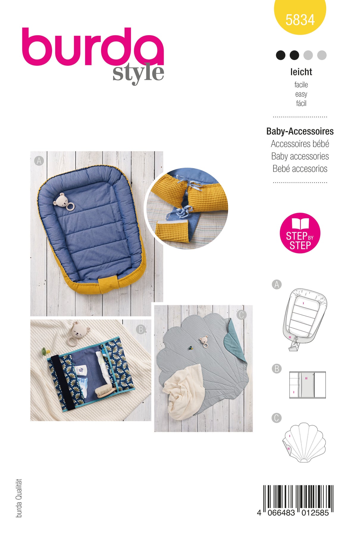 Patron Burda n°5834 - Accessoires pour bébé