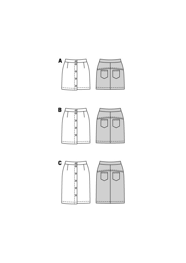 Patron Burda n°5857 - Jupe
