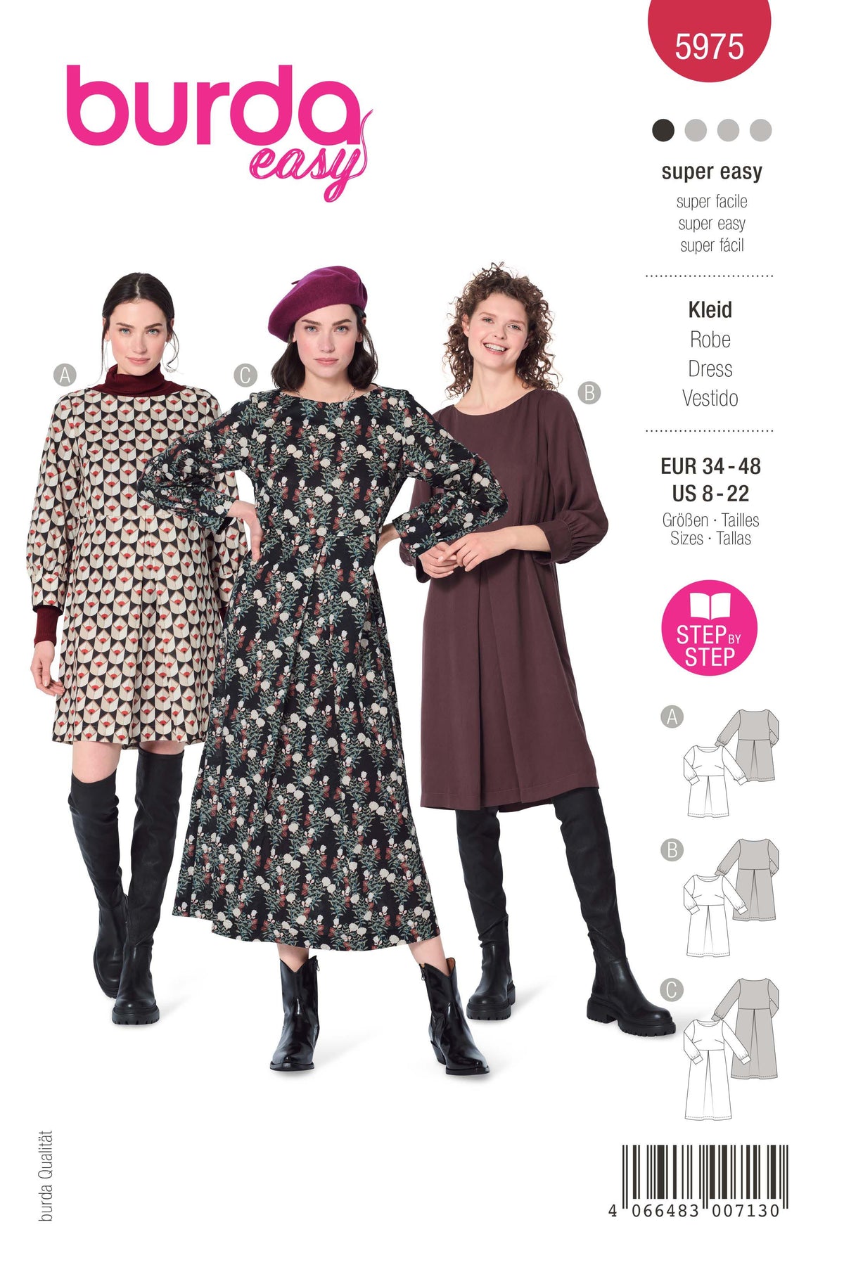 Patron Burda n°5975 – Robe