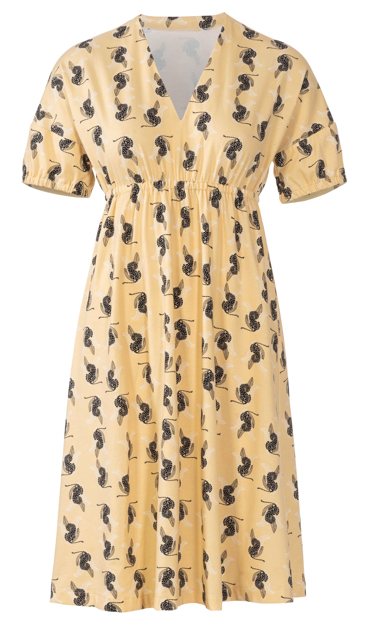 Patron Burda n°6007 – Robe col V élastique à la taille