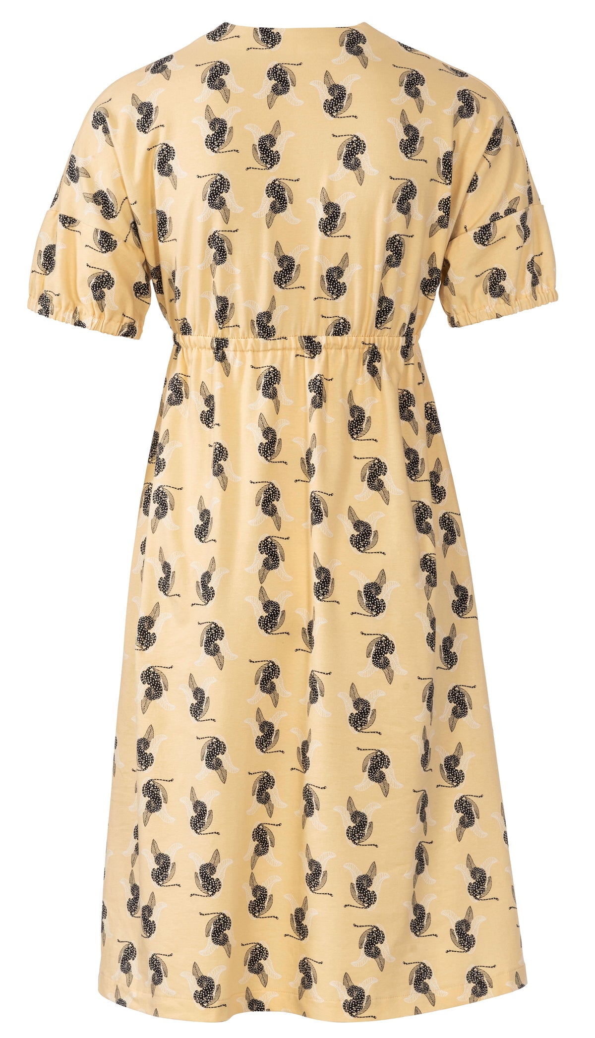 Patron Burda n°6007 – Robe col V élastique à la taille