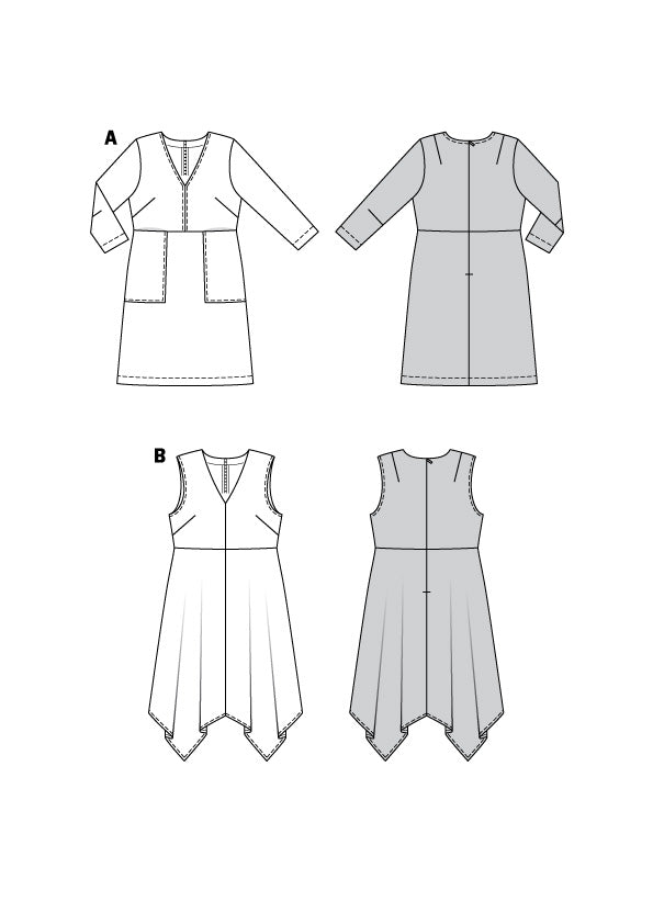 Patron Burda n°6036 – Robe avec variations
