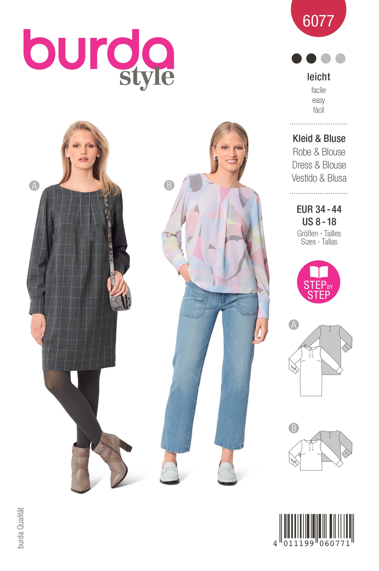 Patron Burda n°6077 – Veste structurée avec col officier