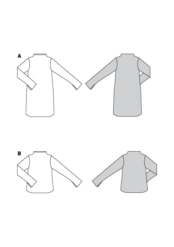 Patron Burda n°6080 – Robe et t-shirt avec col intégré