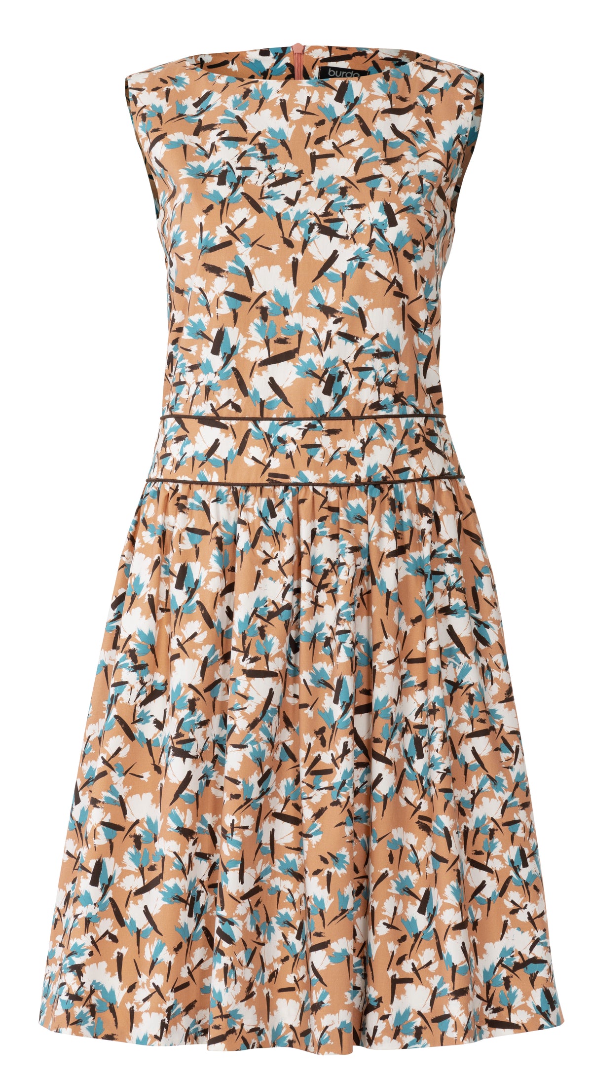 Patron Burda n°6339 – Robe avec parement de taille pour femme