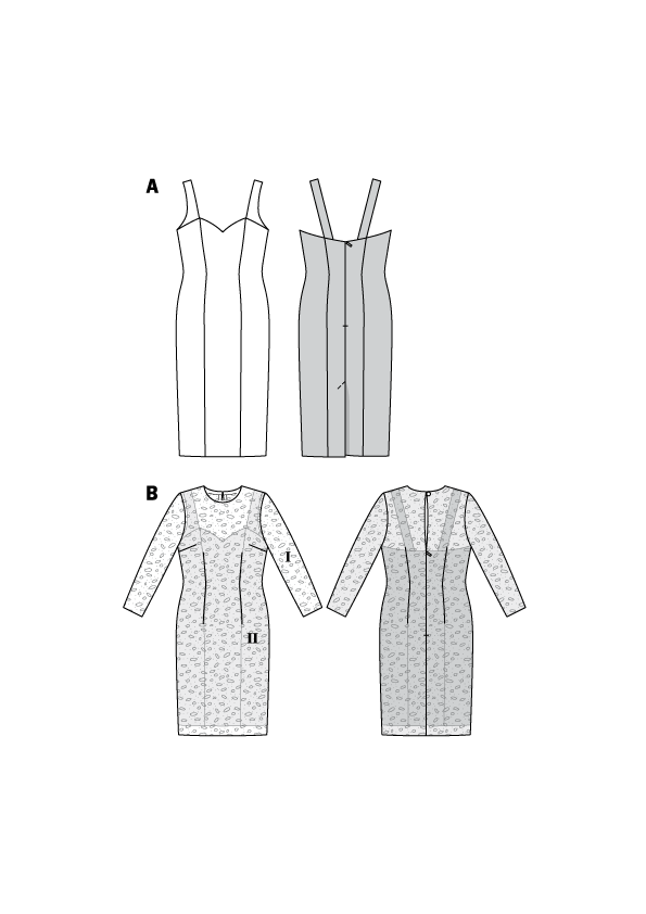 Patron Burda n°6423 – Robe à bretelles élégante