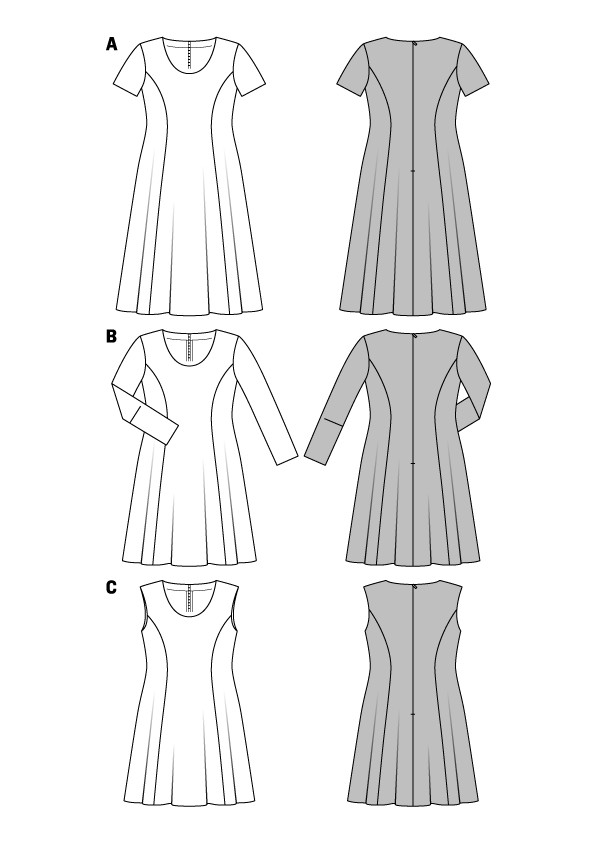 Patron Burda n°6680 - Robe