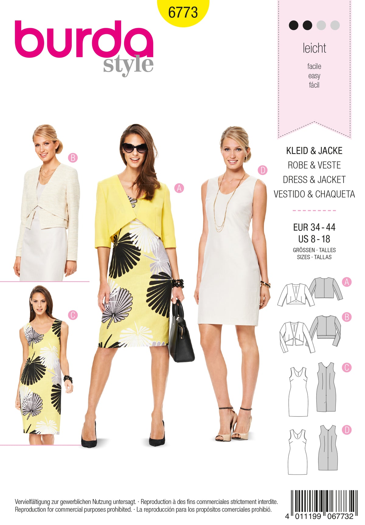Patron Burda n°6773 - Robe et veste