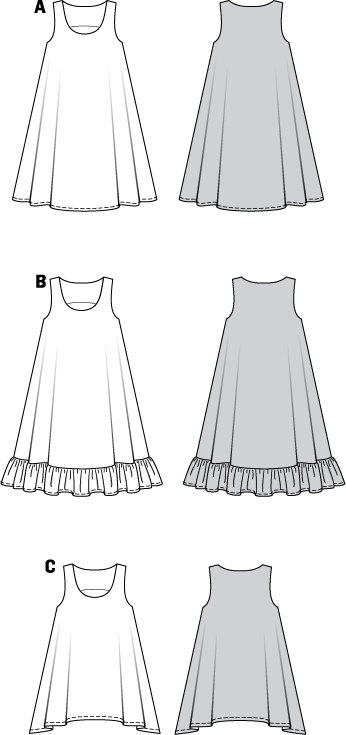 Patron Burda n°7390 - Robe et Tunique