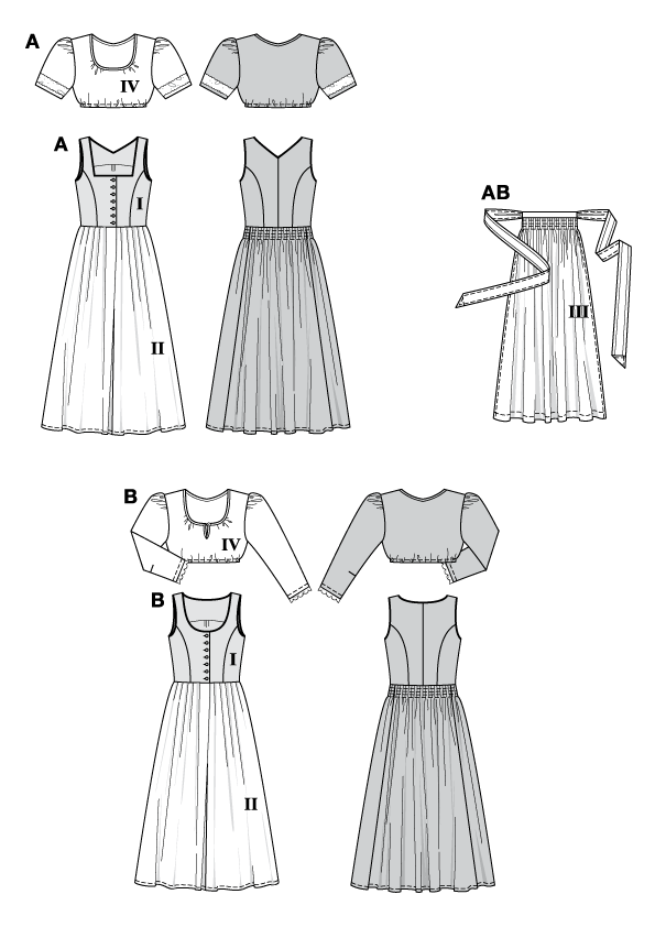 Patron Burda n°8448 - Ensemble bavarois