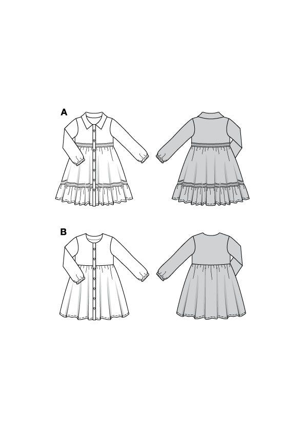 Patron Burda n°9217 - Robe pour enfants