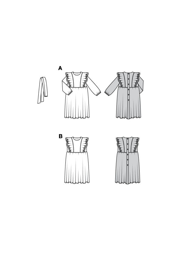 Patron Burda n°9220 - Robe pour enfants