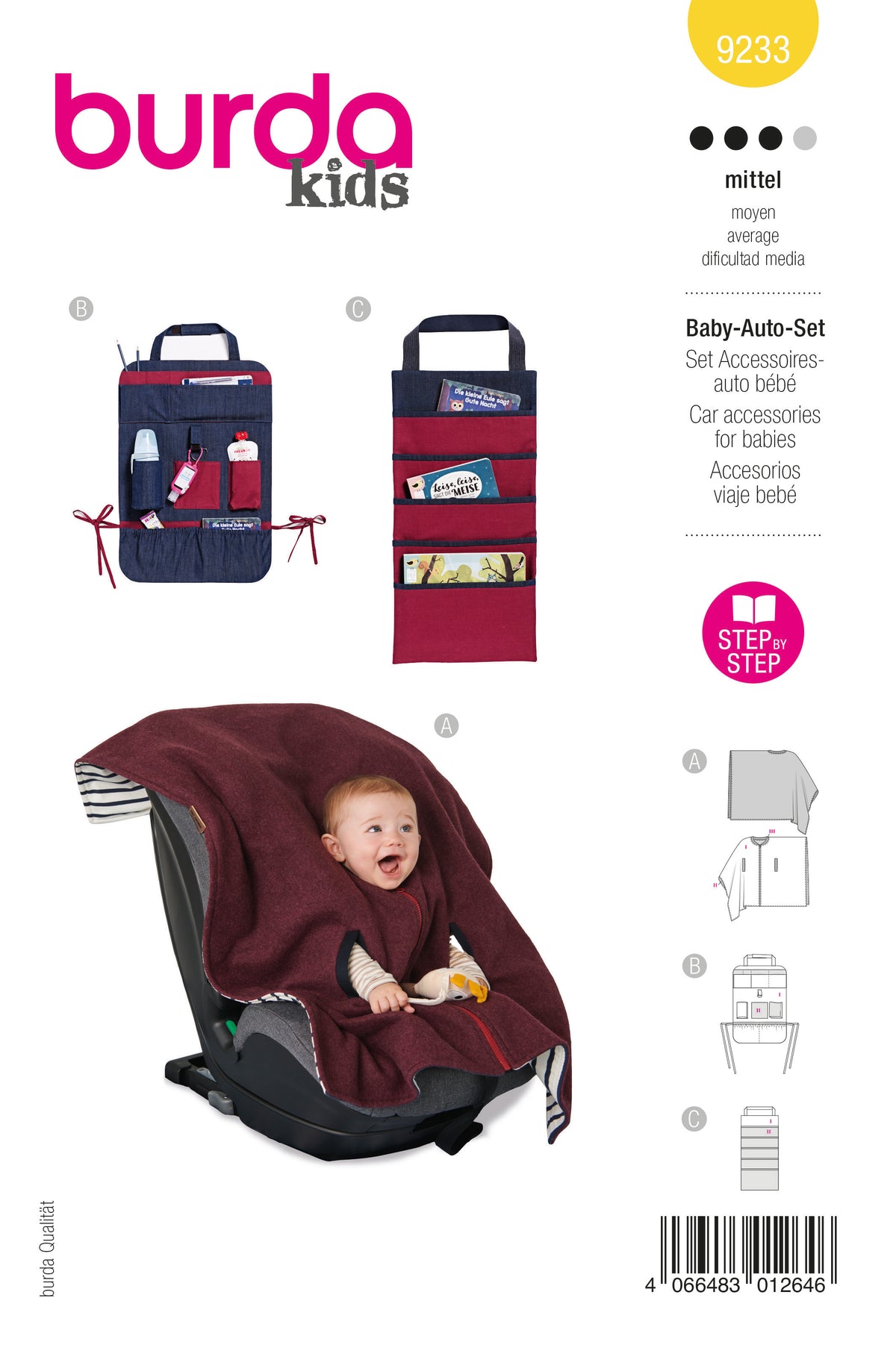 Patron Burda n°9233 - Accessoires pour bébé en voiture