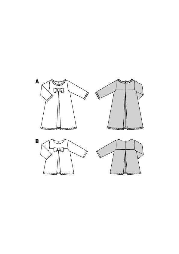 Patron Burda n°9252 - Robe et blouse évasées pour enfants