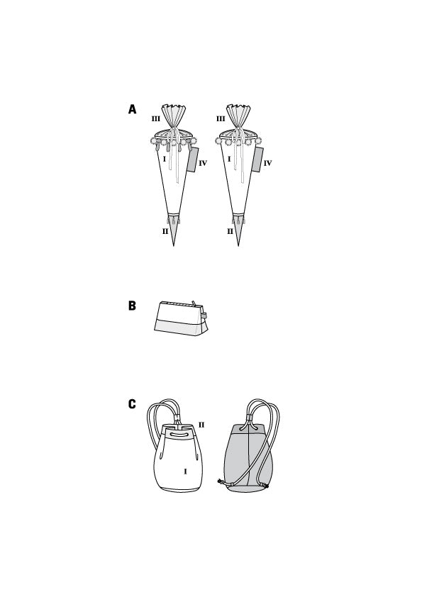 Patron Burda n°9256 - Accessoires scolaires pour enfants