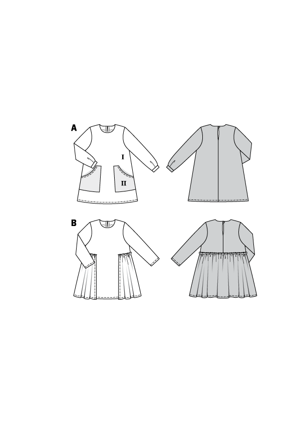 Patron Burda n°9310 - Robe avec poches